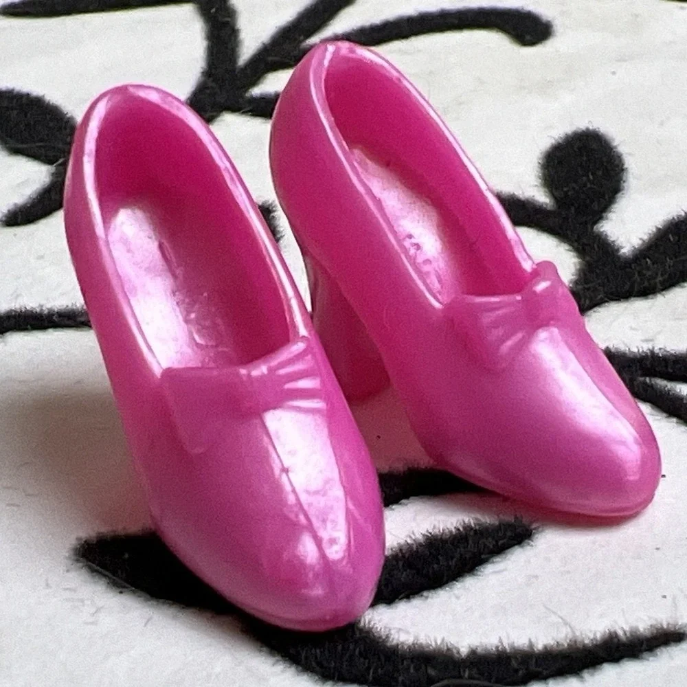 Barbie Pink Heels Doll Shoes Bow Detail‎ Accessory Replacement Toy Girlycore